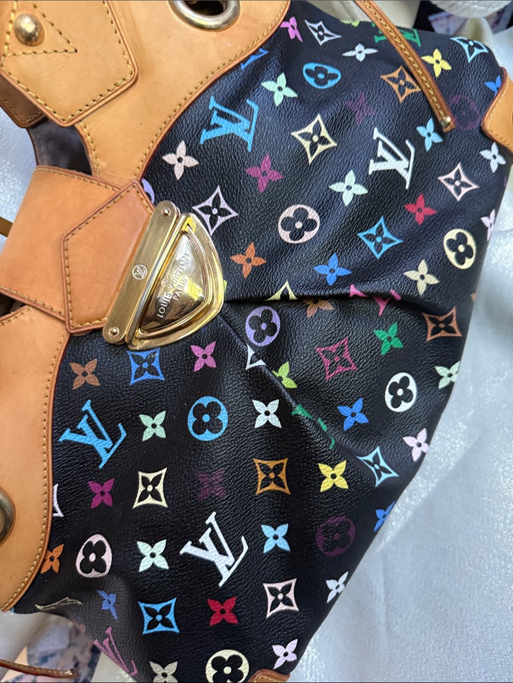 Louis Vuitton Black Multicolor Murakami Ursula Monogram Canvas Tote - Picture 4 of 13